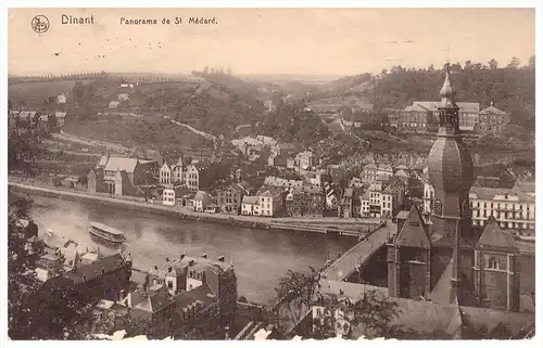 Dinant , 1916 , Panorama de St. Médard , Feldpost , Landwehr Inf. Rgt 77 , 6. Kompanie , 111 Inf. Division , Landsturm