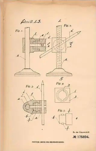 Original Patentschrift - W. Geldmacher in Borsigwerk / Zabrze , Oberschlesien , 1905 , Parallelreißer , Feststeller !!!