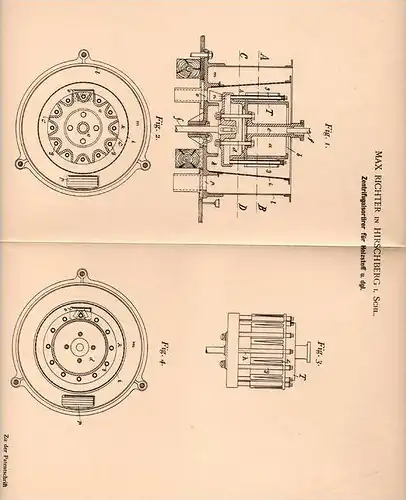 Original Patentschrift - M. Richter in Hirschberg i. Schl., 1902 , Sortierer für Holzstoff , Papier , Jelenia Góra !!!