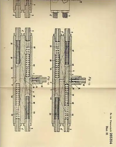 Original Patentschrift - G. Constantinescu in London ,1913 , Gasgewinnung aus Zylindern !!!