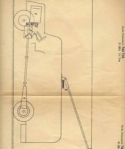 Original Patentschrift - Otto Wünsche , AEG in Berlin ,1939 ,  Oberleitungsbus , Bus , Straßenbahn  !!!