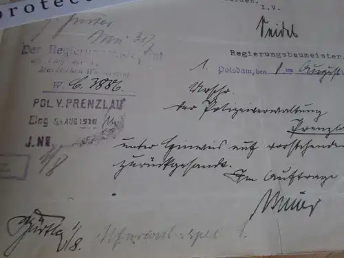 Mühle Gorselanszyk Prenzlau , 1918 , Wassermühle , Turbinen , Polizei , Regierung , Uckermark !!!