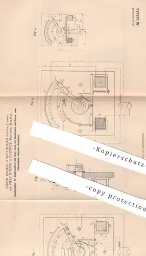 original Patent - Joseph Booker , London | Piers Sumner , Chiswick , England | 1900 | Anlasser für Elektromotor | Motor