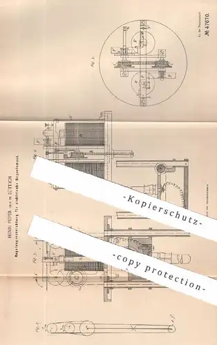 original Patent - Henri Pieper , Fils , Lüttich , 1888 , Regelung für elektrische Bogenlampe | Lampe , Motor , Motoren