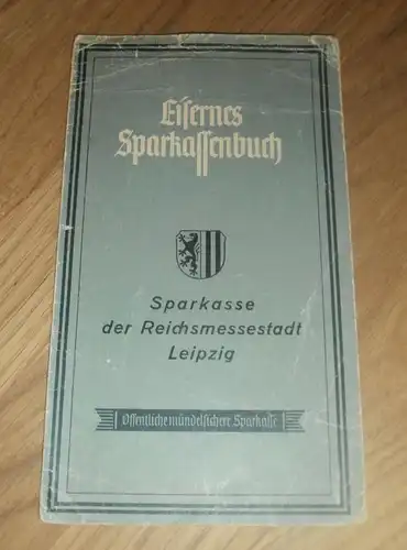 altes Sparbuch Leipzig , 1942 - 1945 , Minna Seifarth , Pariser Straße , Sparkasse , Bank !!!