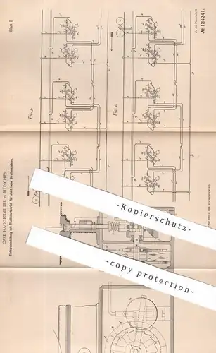 original Patent - Carl Haggenmiller | München 1899 | Tiefstromzuleitung mit Teilleiter für elektr. Straßenbahnen | Bahn