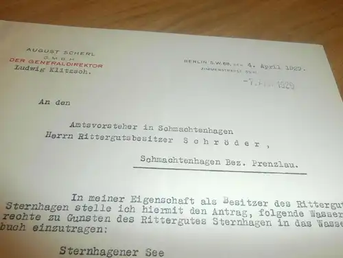 Rittergut Sternhagen , 1929 , Rittergutsbesitzer Schröder in Schmachtenhagen , Rittergut Sternhagen , Mecklenburg !!!