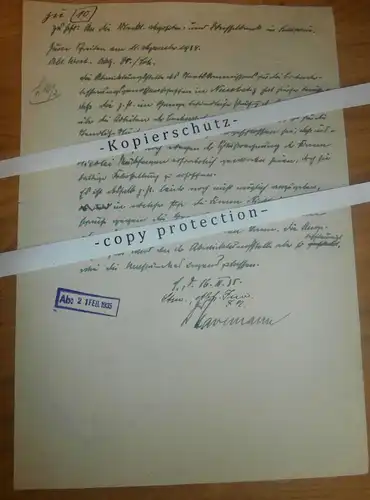 altes Dokument , 1935 , Tiefbau Nicolai in Wismar , Staatsministerium Mecklenburg !!!