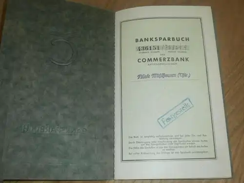 altes Sparbuch Mühlhausen , 1943 - 1946 , Elsbet Jänke , Potsdam , Sparkasse , Bank !!!