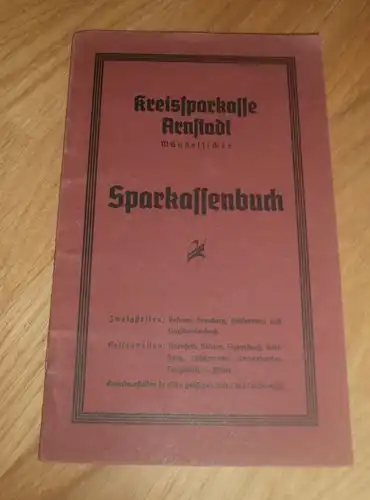 altes Sparbuch Arnstadt / Gräfenroda , 1939-1947 , Lilly Marx , Sparkasse , Bank !!!