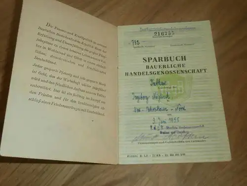 altes VdgB Sparbuch Neupetershain / Calau , 1955-1960 , Ingeborg Nuglisch , Sparkasse , Bank !!!