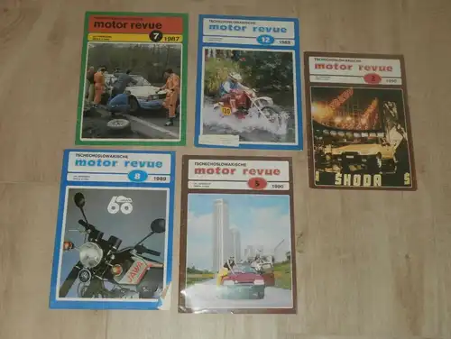 5x Motor Revue 1987 -90 - Motorsport , JAWA , MZ , Simson , Skoda , Tatra , Nachlass !!!