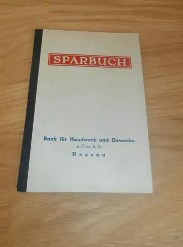 altes Sparbuch Dessau , 1956 - 1961 , Irene Maaske , geb. Mehler , Albrechtstraße , Sparkasse , Bank !!!