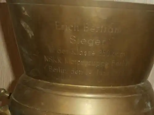 Siegerpokal , Erich Bertram , NSKK - Motorgruppe Berlin 1939 , Rennfahrer , Nachlass , Motorsport , Rennsport !!!
