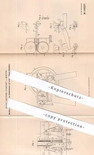 original Patent - Pratt Fastener Company , Boston USA , 1897 , Herst. von Drahtwindungen auf Wickeldorn | Draht , Metall