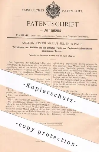 original Patent - Angelin Joseph Marius Julien , Paris , Frankreich | Abkühlung von Explosionskraftmaschinen | Gasmotor