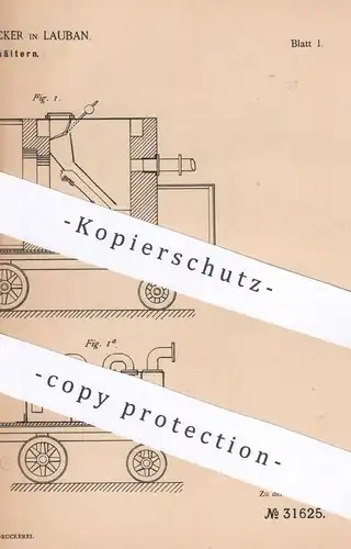 original Patent - Freiherr Bruno von Steinaecker , Lauban , 1883 , Gasbehälter | Gas , Gase , Lampe , Laterne