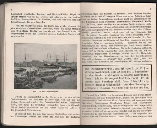 Dampfschiff - Fahrplan , 1929 , 144 Seiten, mit Faltplan , viel Reklame , Mecklenburg / Pommern , Stettin , Zinnowitz ..