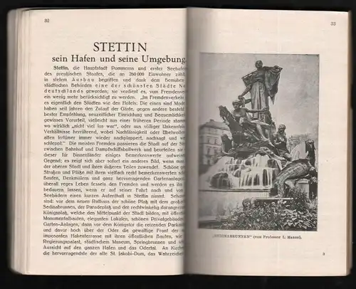 Dampfschiff - Fahrplan , 1929 , 144 Seiten, mit Faltplan , viel Reklame , Mecklenburg / Pommern , Stettin , Zinnowitz ..