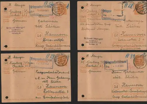 Kriegsschädenamt , 1946 , Nienburg / Weser , 4 Dokument , Krieg , Bombardierung !!!