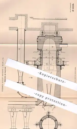 original Patent - Friedrich August Herbertz , Köln / Rhein , 1890 , Schmelzofen mit Dampfstrahl | Ofen , Eisen , Erz !!