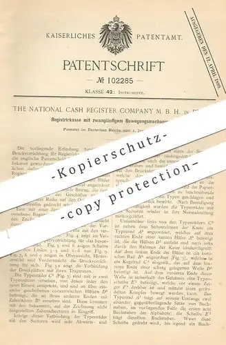 original Patent - The National Cash Register Company mbh , Berlin , 1897 , Registrierkasse | Kasse , Kassen !!!