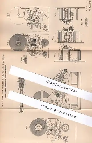 original Patent - The National Cash Register Company mbh , Berlin , 1897 , Registrierkasse | Kasse , Kassen !!!