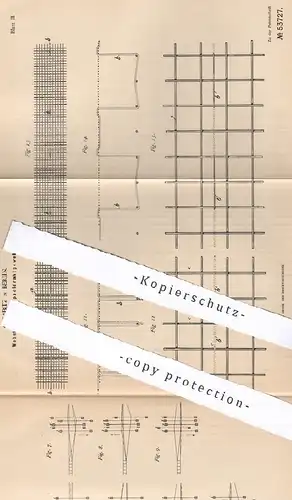 original Patent - C. Rabitz , Berlin , 1890 , Webstuhl f. Doppeldrahtgewebe | Weben , Weber , Gewebe , Stoff , Baumwolle