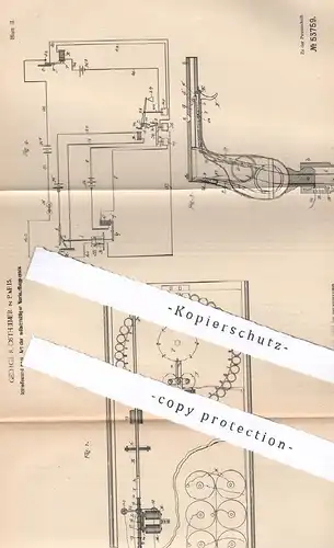 original Patent - George R. Ostheimer , Paris , Frankreich , 1890 , Schießstand - ähnlich Automat | Sport , Schießen !!!