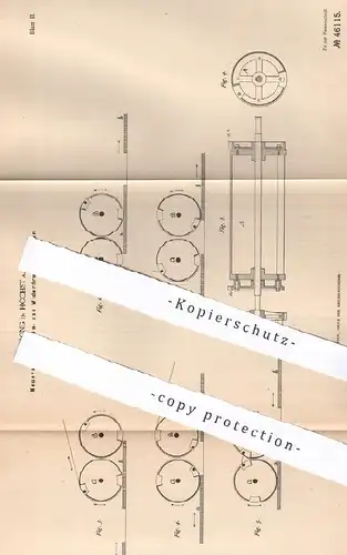 original Patent - J. Missong , Höchst / Main , 1888 , Maschine für Schöndruck , Widerdruck | Druck , Buchdruck , Presse