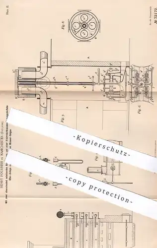original Patent - Henry Fourness , Manchester , England , 1892 , Ofen für Wasser - Ölgas | Generator , Generatoren !!