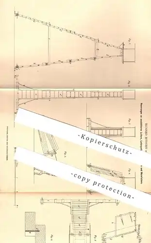original Patent - Richard Bithorn , Berlin , 1880 , Leiter , Leitergerüst , Trittleiter , Malerleiter , Holzleiter !!!