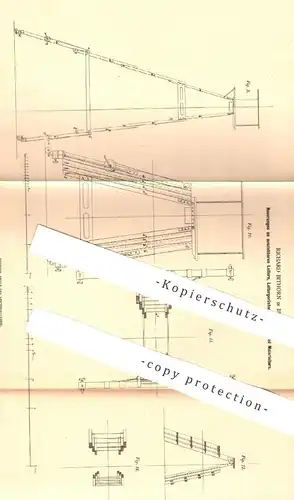 original Patent - Richard Bithorn , Berlin , 1880 , Leiter , Leitergerüst , Trittleiter , Malerleiter , Holzleiter !!!