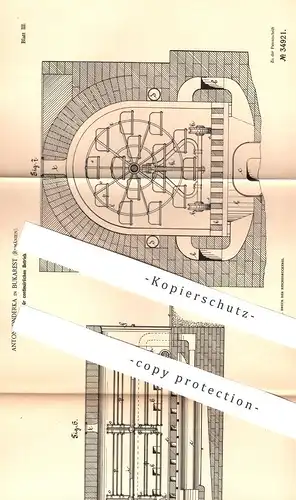 original Patent - Anton Onderka , Bukarest , Rumänien , 1885 , Backofen , Backherd , Ofen , Bäcker , Bäckerei , Herd