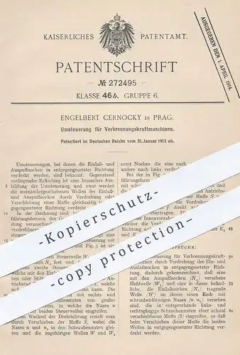 original Patent - Engelbert Cernocky , Prag , 1913 , Umsteuerung für Verbrennungskraftmaschine | Motor , Motoren !!