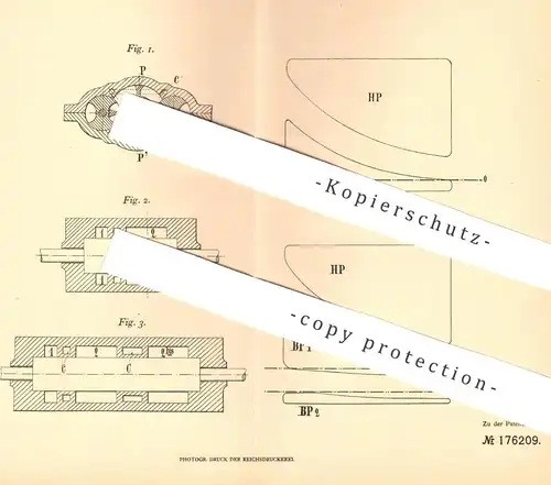 original Patent - Jean Baptiste le Rond , Paris , 1904 , Verbesserung der Undichte an Kraftmaschine , Pumpe , Motor !