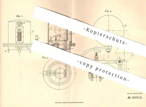 original Patent - Gustav Schacke , Augsburg 1905 , Dampfwasserableiter mit Schwimmersteuerung | Dampfmaschine Dampkessel
