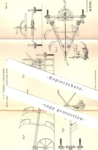 original Patent - F. W. Unterilp , Düsseldorf , 1883 , mehrscharige Kehrpflüge | Pflug , Pflüge , Landwirtschaft !!!
