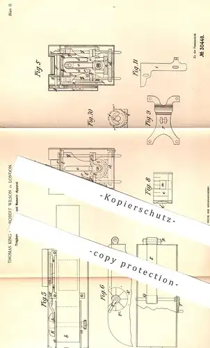 original Patent - Thomas King , Robert Wilson , London , 1884 , Billet - Drucker | Numerieren | Druckerei , Druck !!!