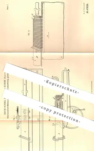 original Patent - David Russell Dawson , Dundee , Schottland , 1888 , Nähmaschine mit schraubenförmiger Nadel | Näherin