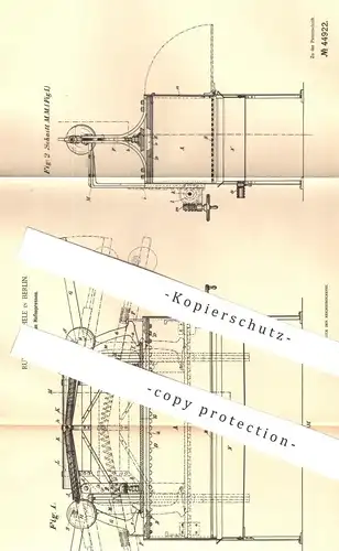 original Patent - Rudolf Kechele , Berlin , 1887 , Hefenpresse | Bier - Hefe , Presse , Pressen , Brauerei , Malz !!!