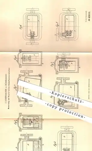 original Patent - J. Losenhausen , Düsseldorf , 1887 , Dampfwasserableiter von Royle | Dampfkessel , Kessel !!