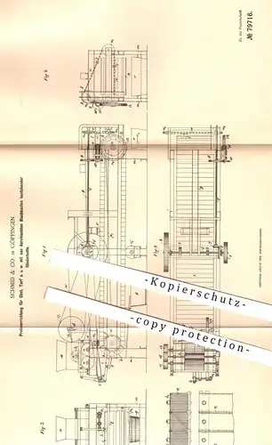 original Patent - Schmid & Co. , Göppingen , 1894 , Presse für Obst , Torf , Gemüse | Pressen , Pressmaschine , Landwirt