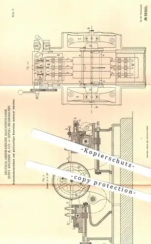 original Patent - Deutsch Amerikanische Maschinenfabrik Ernst Kirchner & Co , Leipzig , 1890 , Riemenscheiben - Drehbank