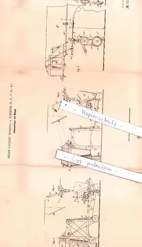 original Patent - Pierre Crosby Waring in Yonkers , USA  , 1899 , Selbstaufleger mit Waage !!!