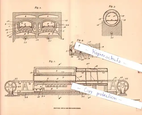 original Patent - Alfred Smallwood in London , 1904 , Ausglühofen !!!