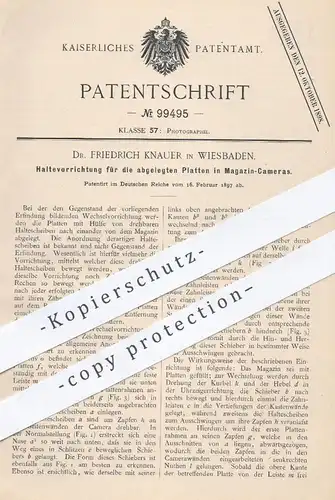 original Patent - Dr. Friedrich Knauer , Wiesbaden  1897 , Platten in Magazin - Kameras | Kamera , Fotokamera , Fotograf