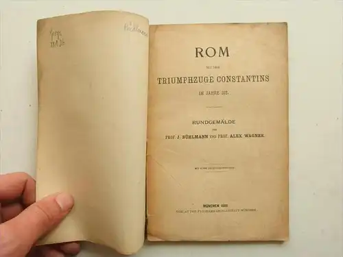 Rom - Panorama 1890 ,  mit Triumphzug Kaiser Constantin , Geschichte Italien , Italia , Roma