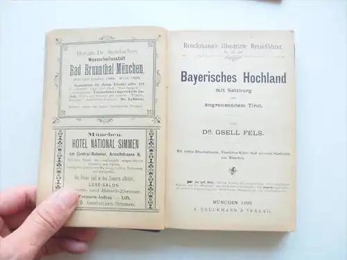 Bayerisches Hochland mit Salzburg und angrenzendem Tirol , 1895 , Bruckmann, München !!!