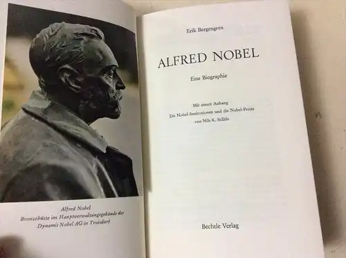Alfred Nobel : Eine Biographie , Erik Bergengren , Sonderausgabe !!!